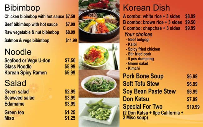 Menu of Sushi & BBbop photo3