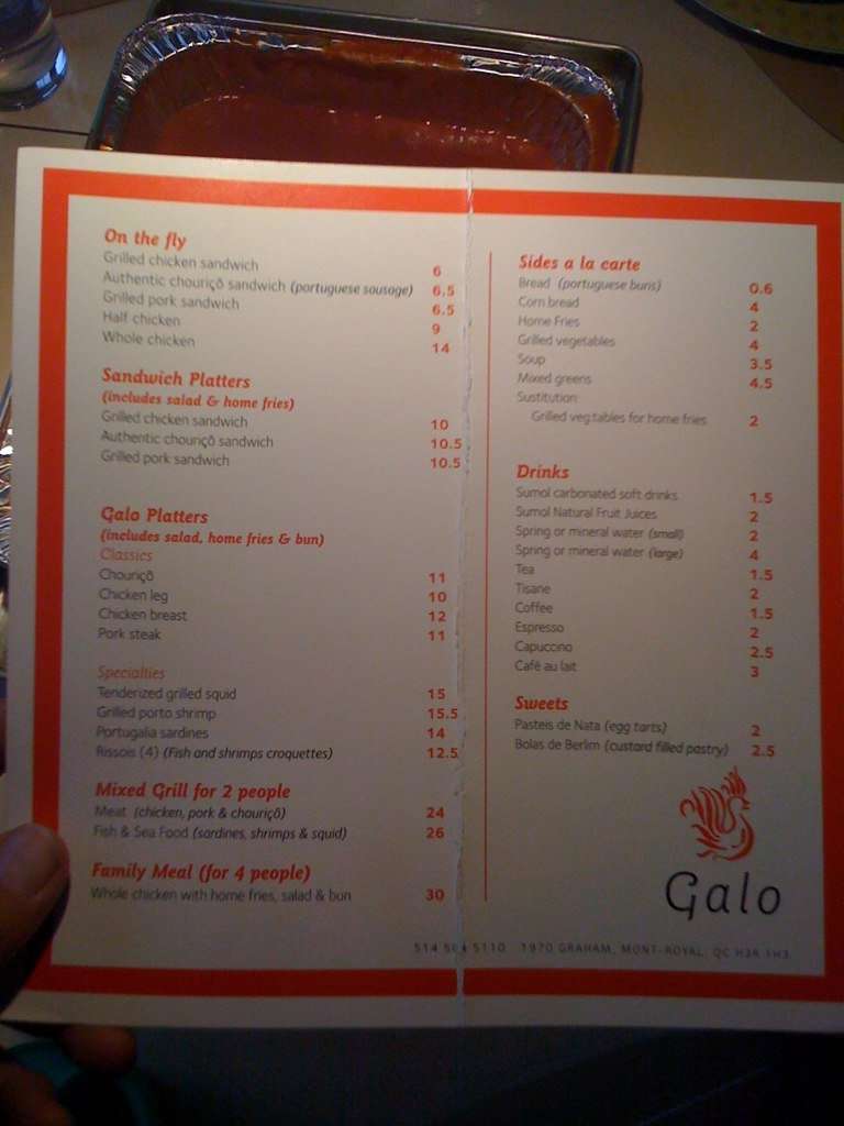 Menu of Galo photo2