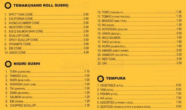 Menu of Gaya Sushi photo3