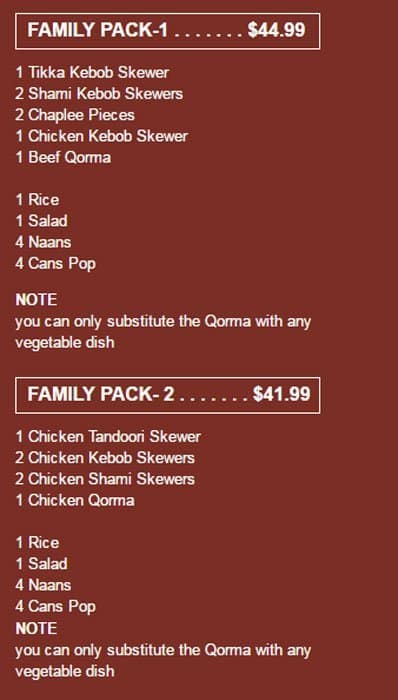 Menu of Afghan Kebob photo6