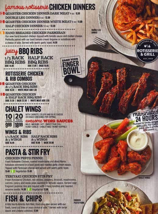 Menu of Swiss Chalet photo9
