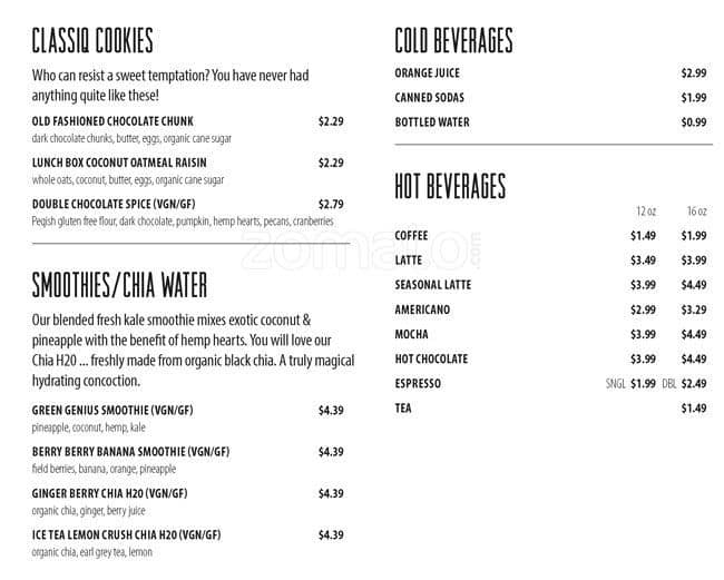 Menu of Peqish photo5