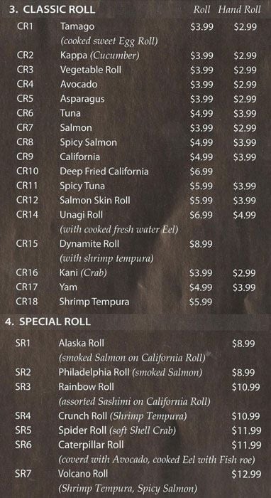 Menu of Sushi4u photo3