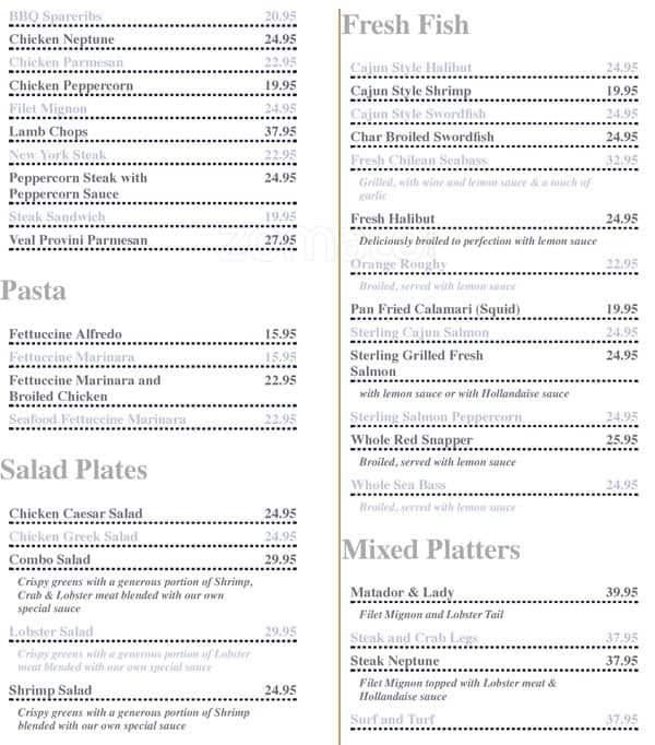 Menu of Scorpio Seafood & Steak House photo7
