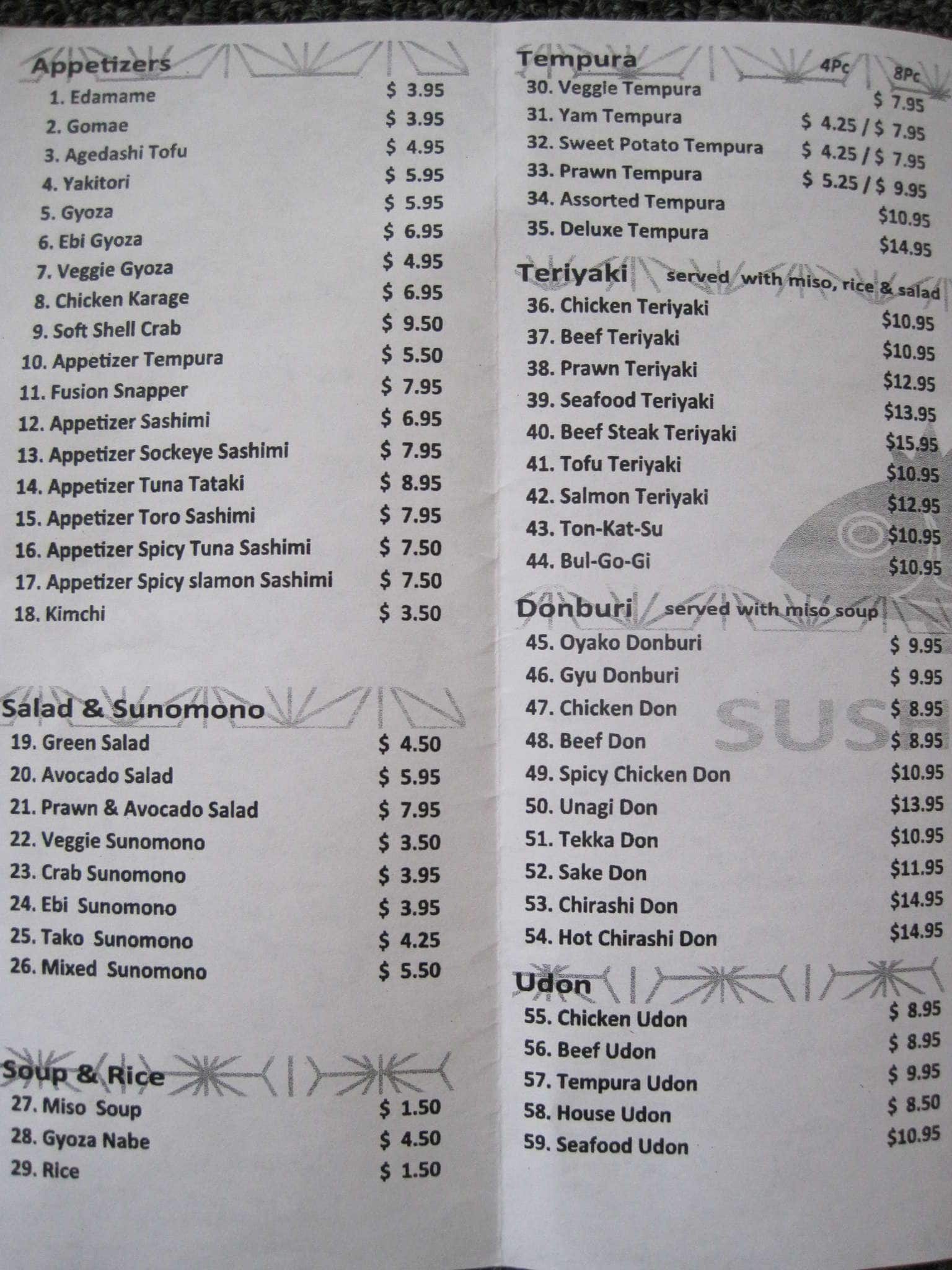 Menu of Sushi Nabi photo3