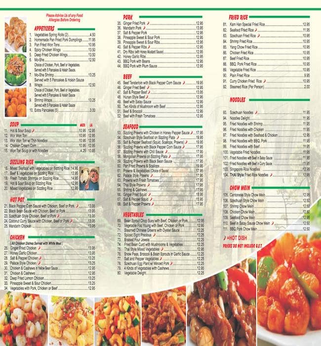 Menu of Kam Han Szechuan House photo2