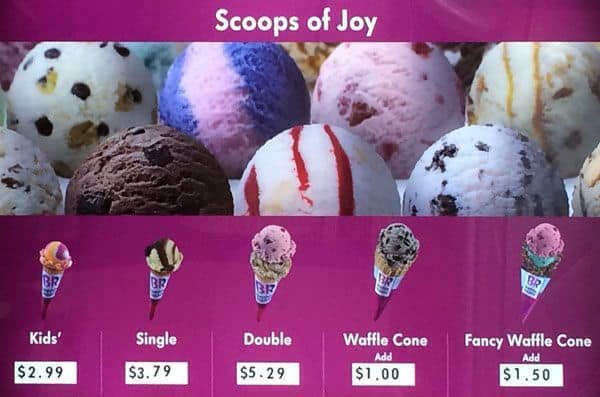 Menu of Baskin Robbins photo5
