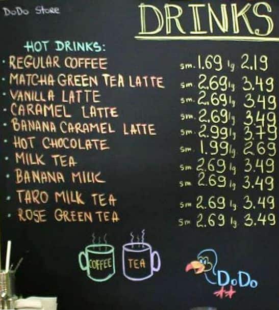 Menu of DoDo Bubble Tea photo2
