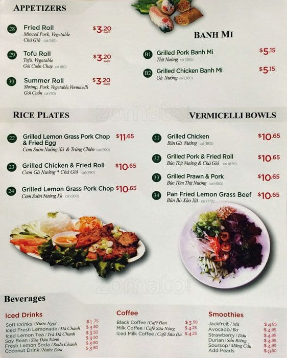 Menu of Pho Hoa Noodle Soup photo2