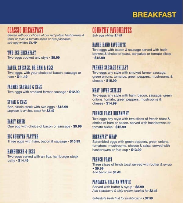 Menu of The Host Country Restaurant photo2