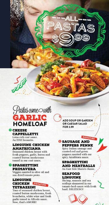 Menu of East Side Mario’s photo3