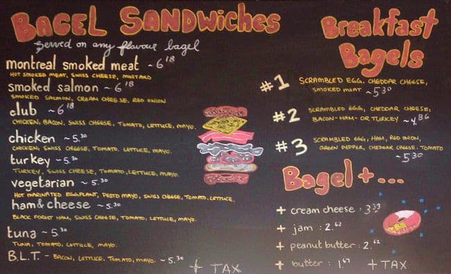 Menu of Continental Bagel Co. photo2