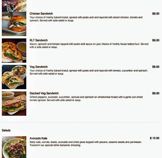 Menu of Lost + Found Cafe photo2