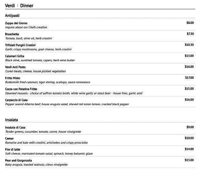 Menu of Verdi photo5