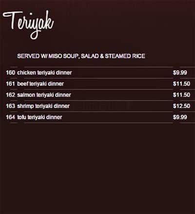 Menu of Sushi T&T photo15