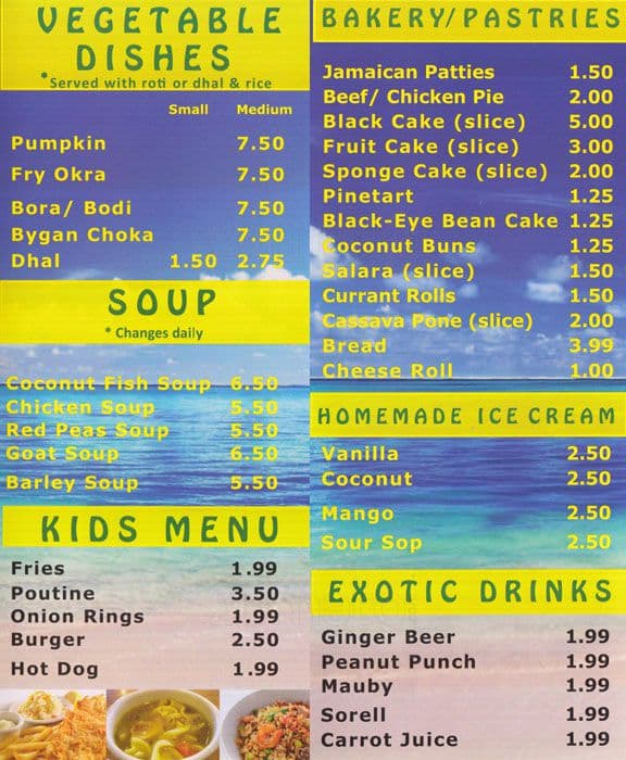 Menu of Coco Cabana Caribbean Cuisine & Bakery photo3