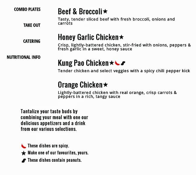 Menu of Manchu Wok photo2