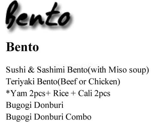Menu of Ichiban Sushi Express photo3