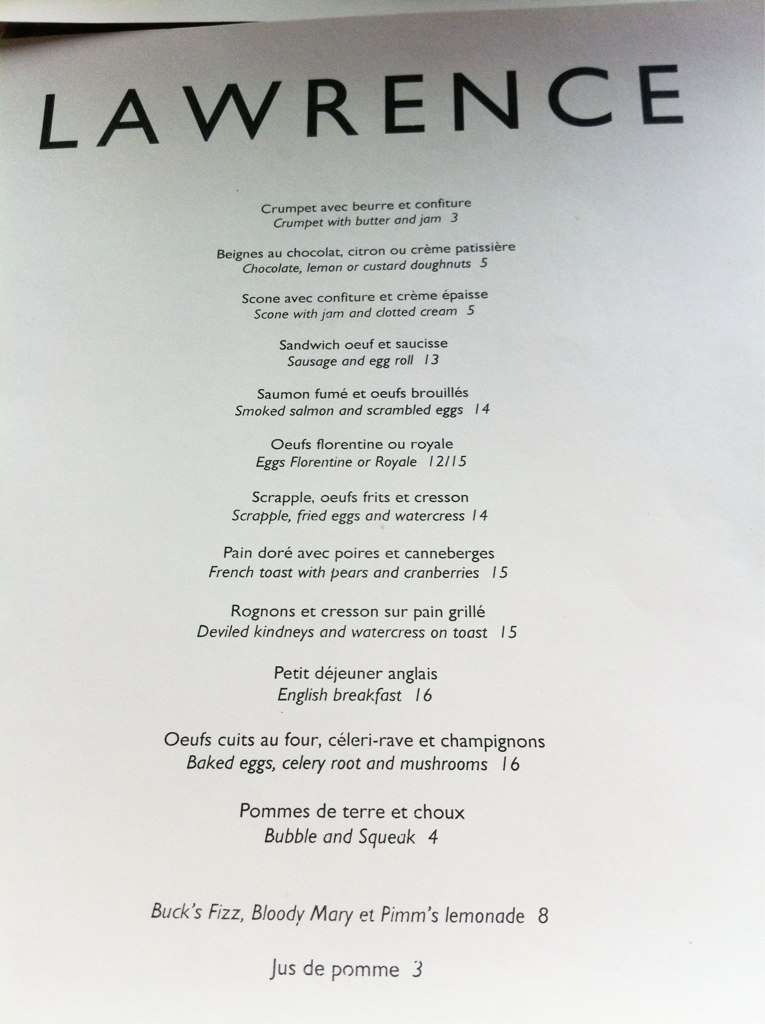Menu of Lawrence photo2