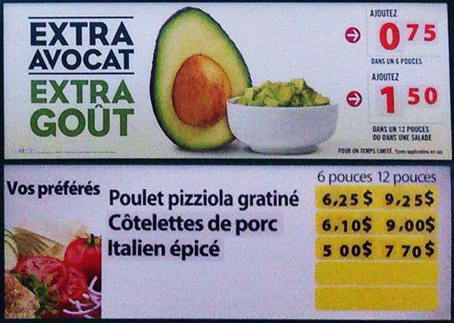 Menu of Subway photo6