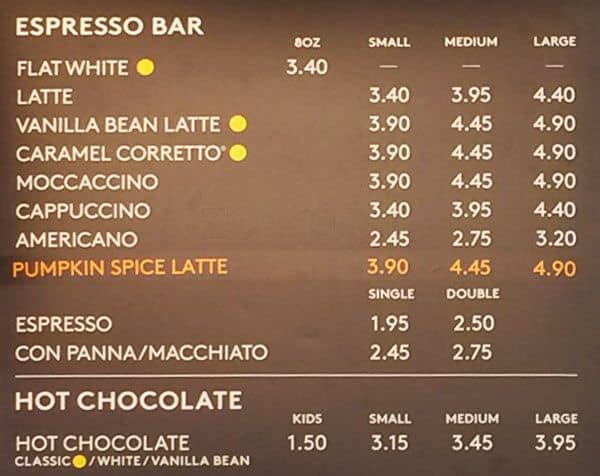 Menu of Second Cup Coffee Co. photo4