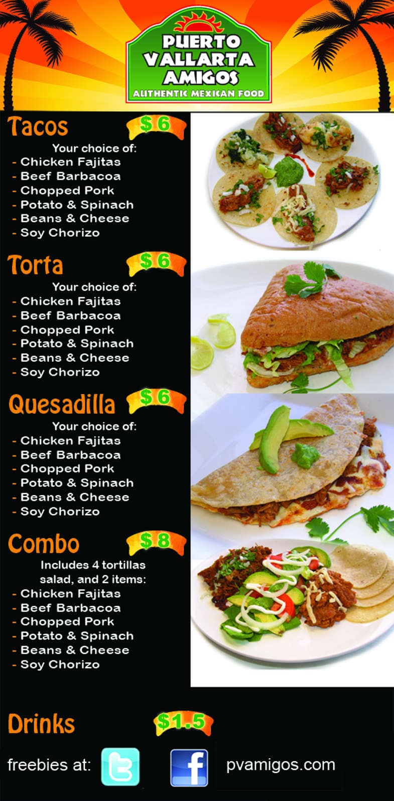 Menu of Puerto Vallarta Amigos photo2