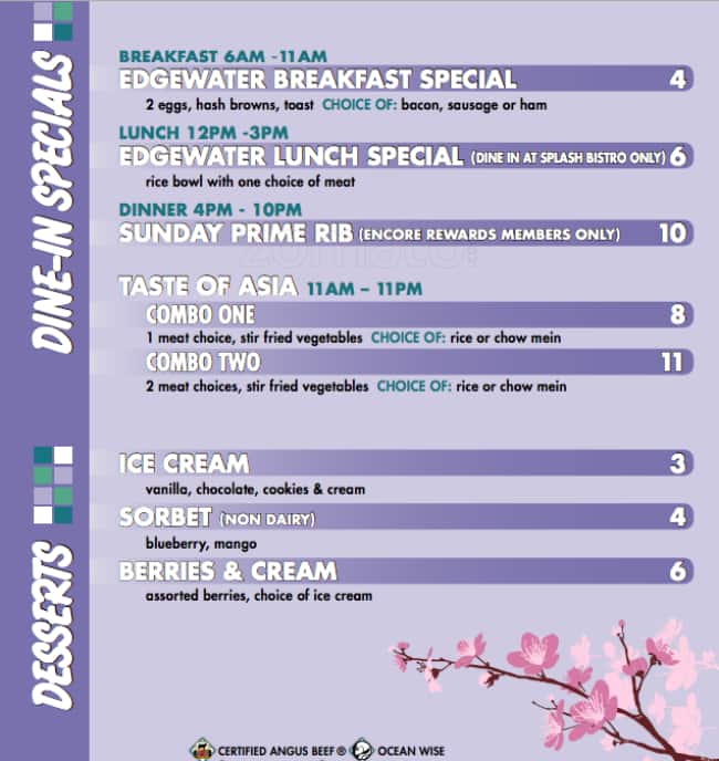 Menu of Splash Bistro photo7