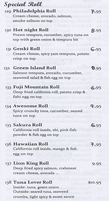 Menu of Sakura Sushi photo5