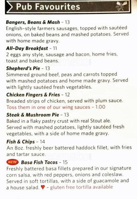 Menu of The Moose and Barrel photo14