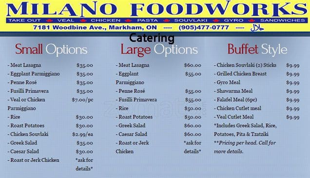 Menu of Milano Food Works photo4