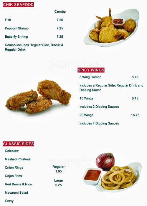 Menu of Quik Chik photo4