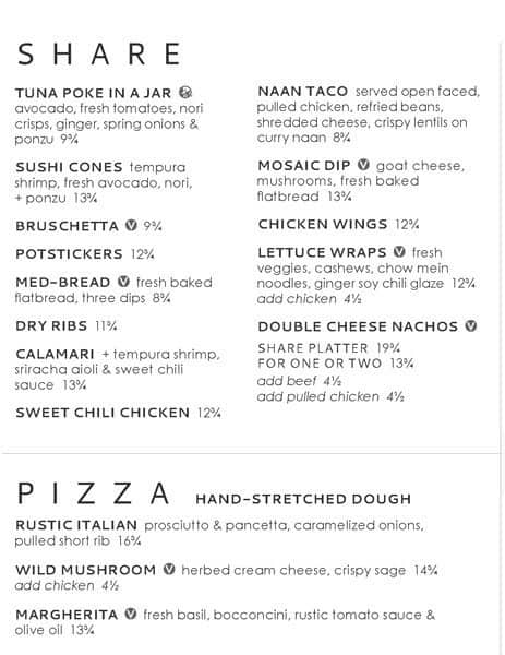 Menu of Moxie’s Grill & Bar photo2