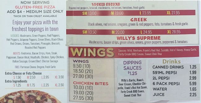 Menu of Willy’s Pizza photo7
