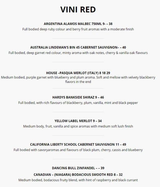 Menu of Poco Pazzo photo3