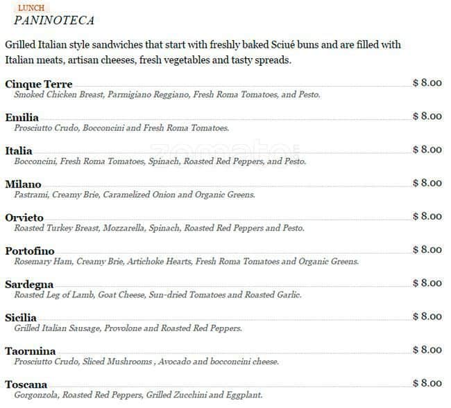 Menu of Sciue photo7