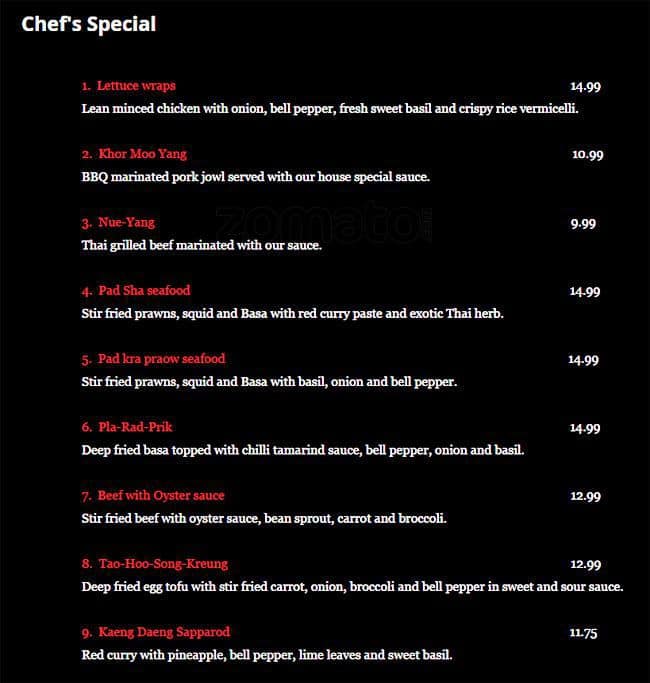 Menu of Take Thai Home photo8