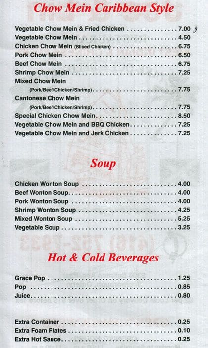 Menu of Joe & Lin Restaurant photo2