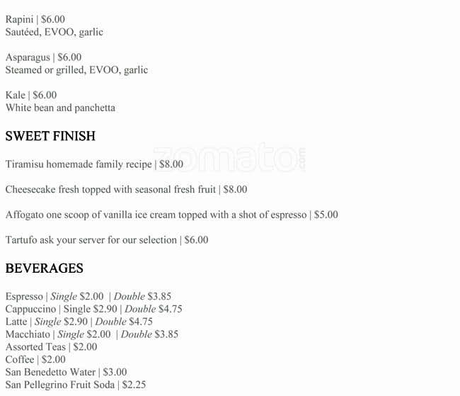 Menu of Modo Mio photo5