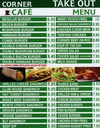 Menu of Corner Cafe photo2