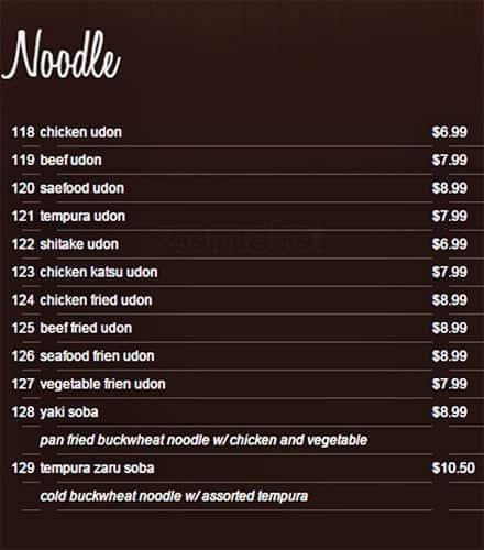 Menu of Sushi T&T photo11