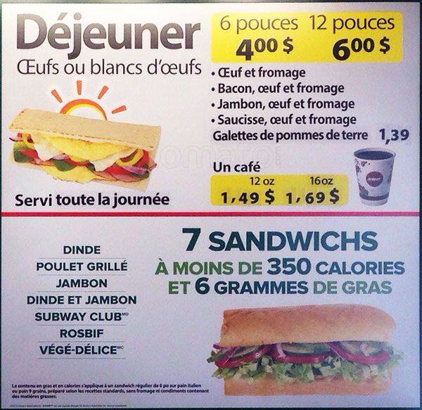 Menu of Subway photo8