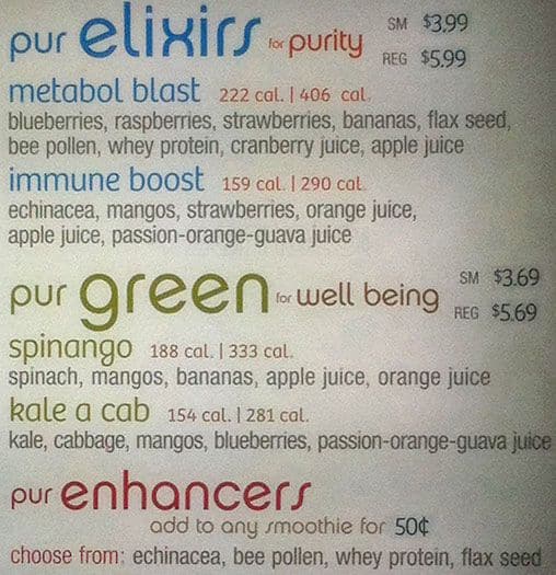 Menu of Purblendz photo3