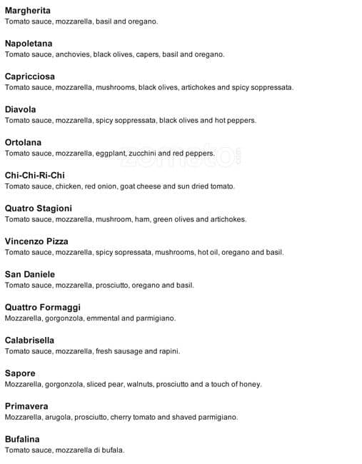 Menu of Sapore By Zafferano photo5