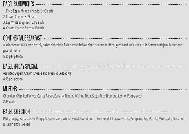 Menu of Kiva’s Restaurant & Bakery photo7
