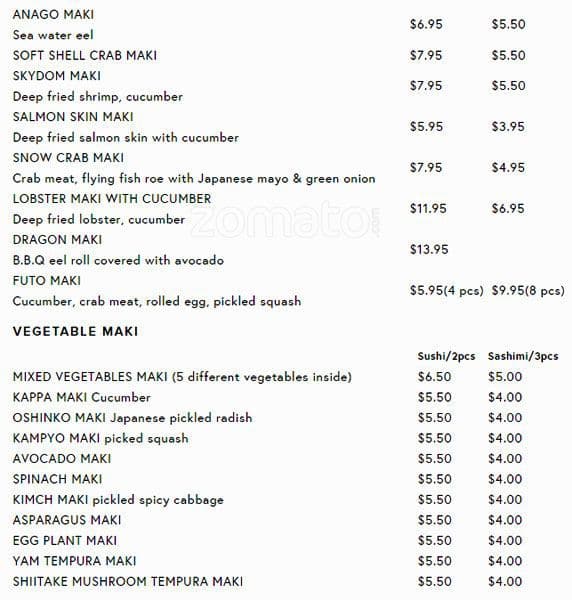 Menu of Yumei Sushi photo18