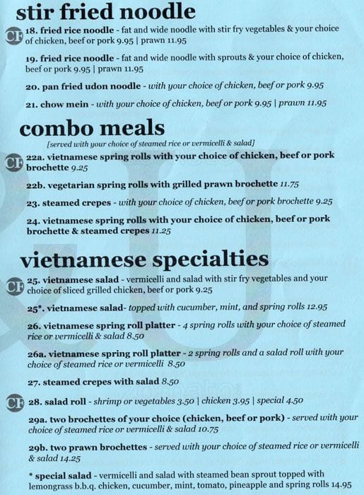 Menu of C & U Vietnamese Restaurant photo3