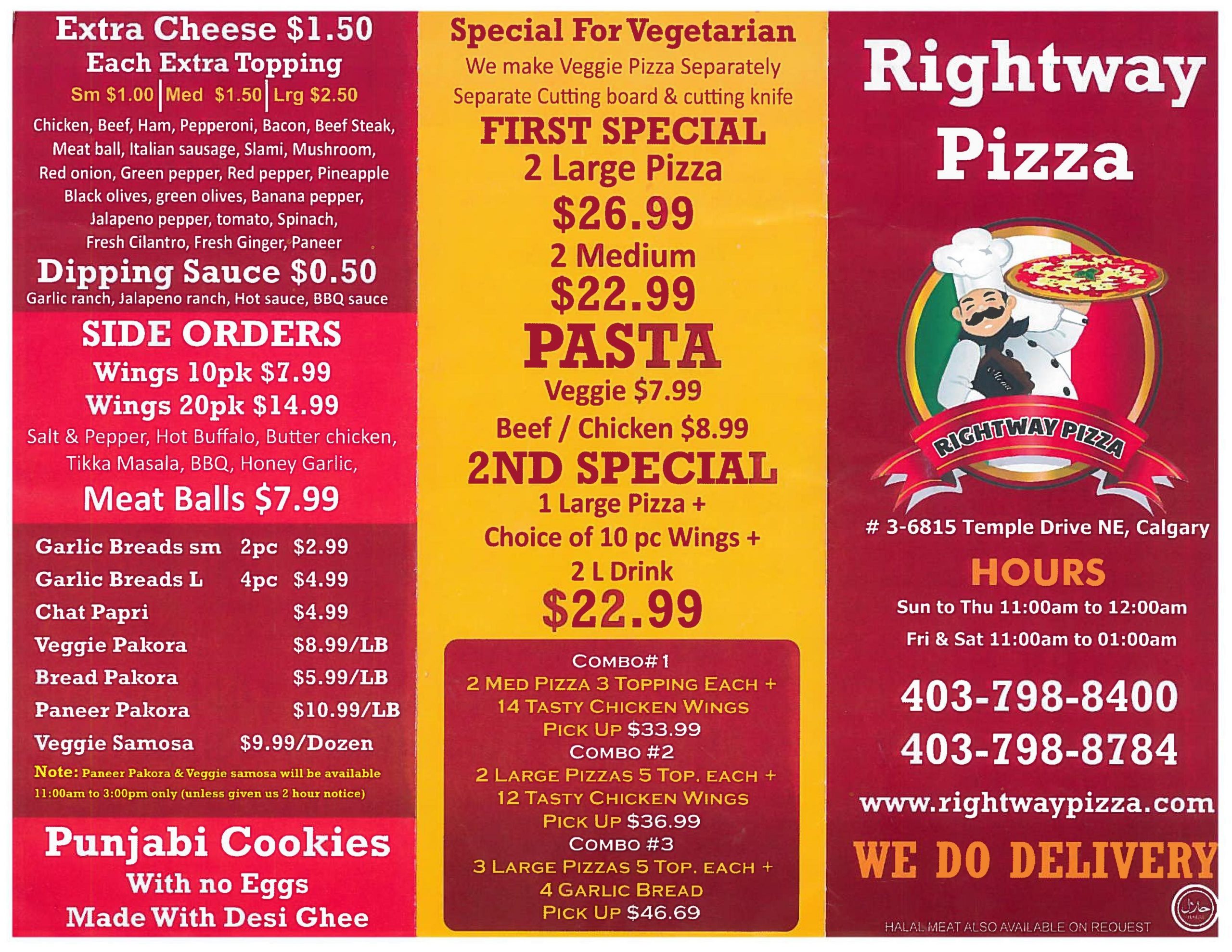 Menu of Rightway Pizza photo2