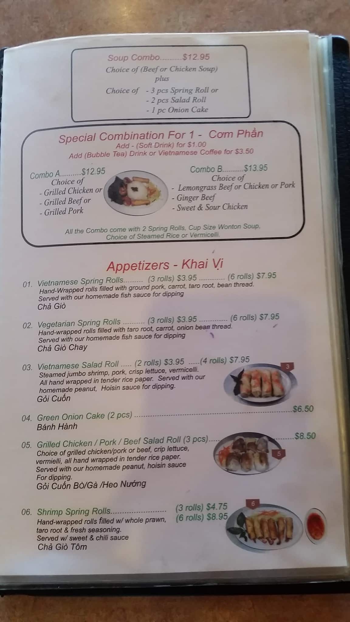 Menu of Pho Anh Vietnamese Cuisine photo2