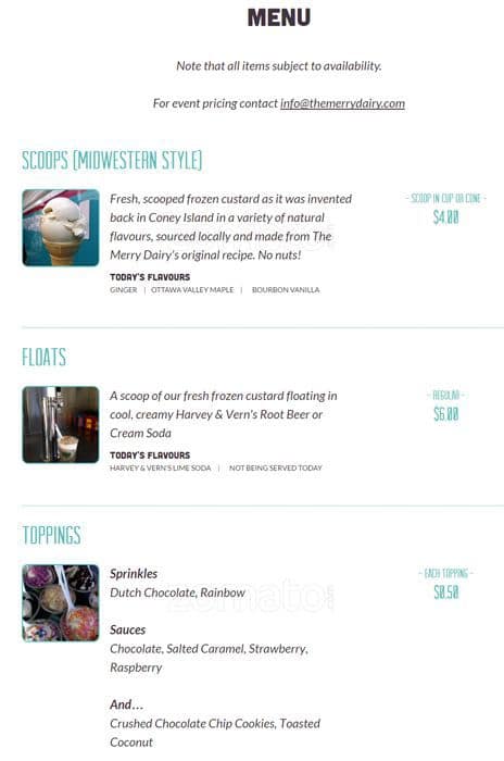 Menu of The Merry Dairy photo2