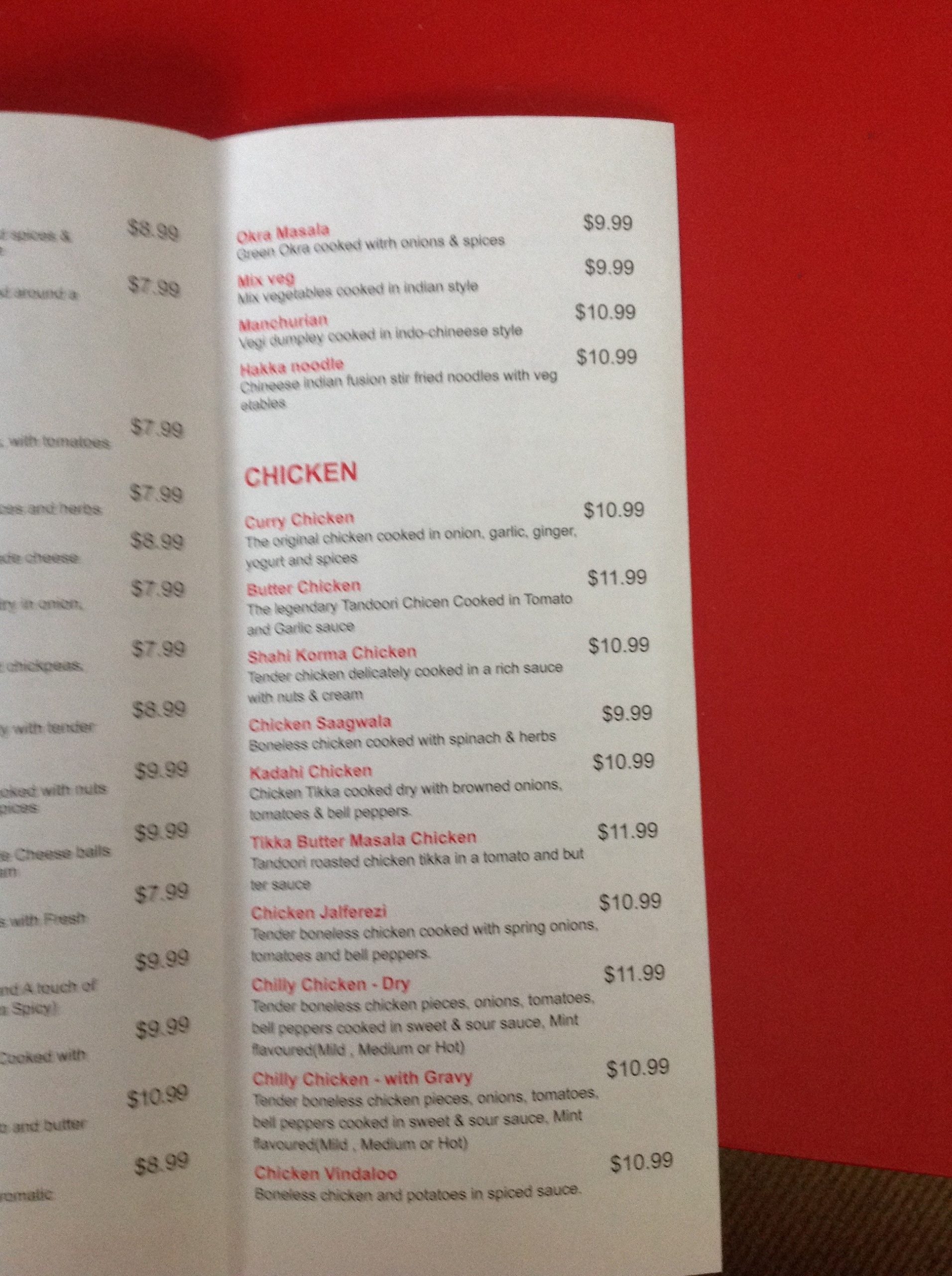 Menu of Taste of India Sweet House and Restaurant photo6